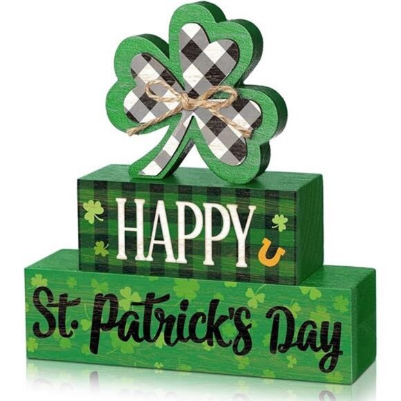 3 Pcs St Patricks Day Table Sign St. Patrick's Day Table Decorations Farmhouse - Picture 7 of 7